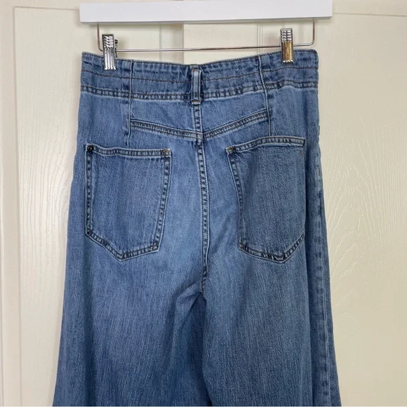 Anthropologie Pilcro Seamed High Rise Wide Leg Jeans Sz 26 - Picture 7 of 12